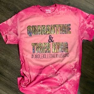 Quarantine & Tiger King bleached tee!